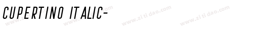 Cupertino Italic字体转换